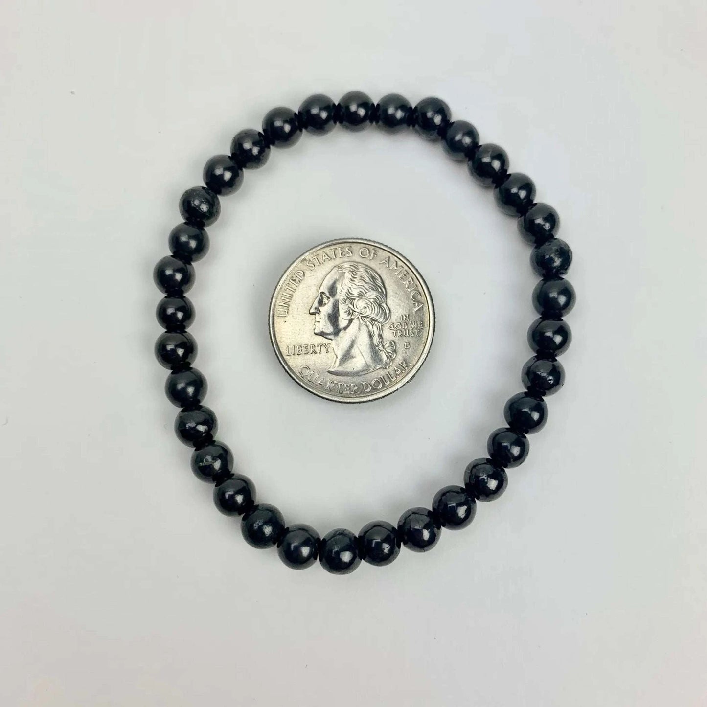 Shungite Stretch Bracelet | Rounded Beads 6mm | Russia - Serenity Factory