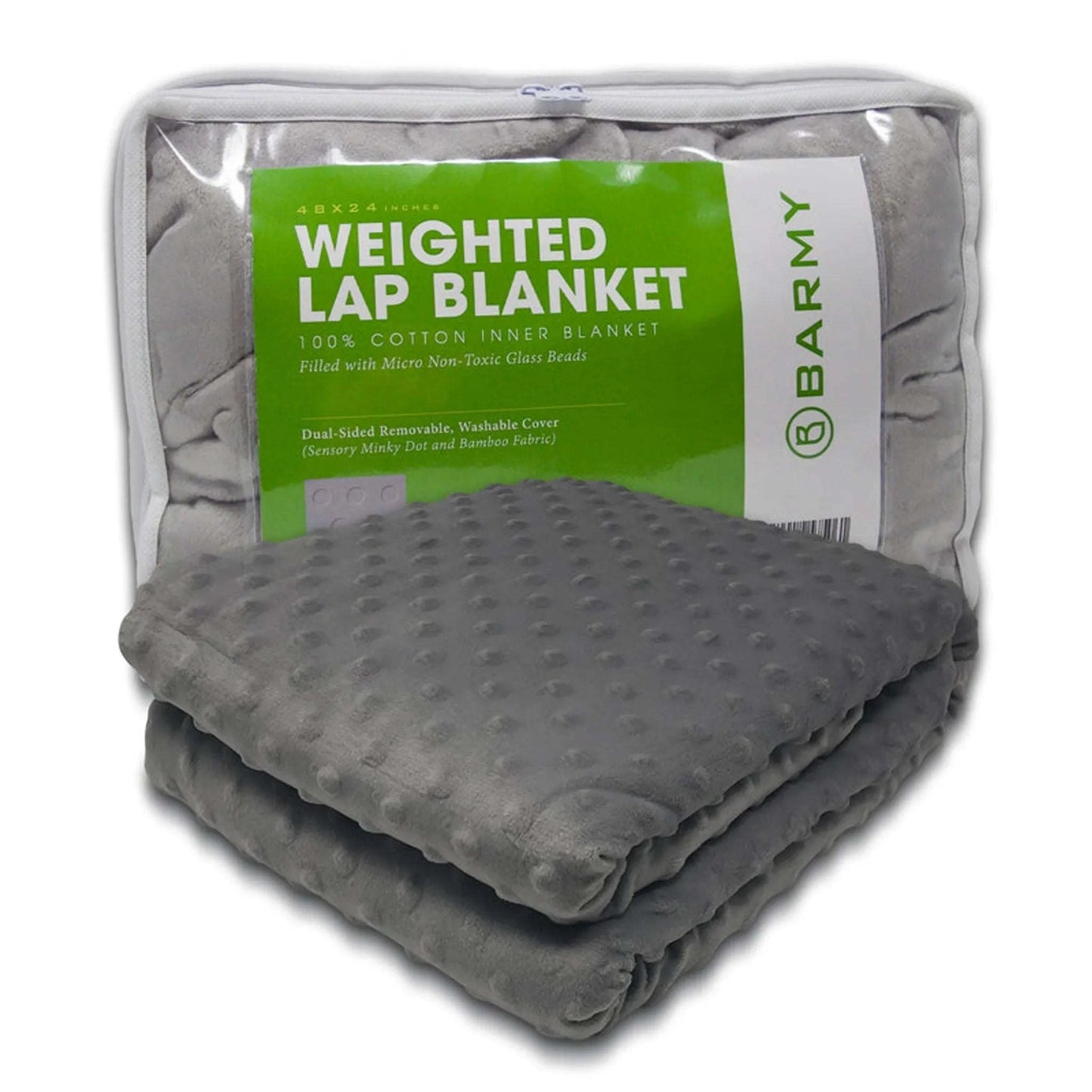 Weighted Lap Blanket, Sensory Blanket for Relaxation & Focus, 6 lbs 48x24 in. - Serenity Factory