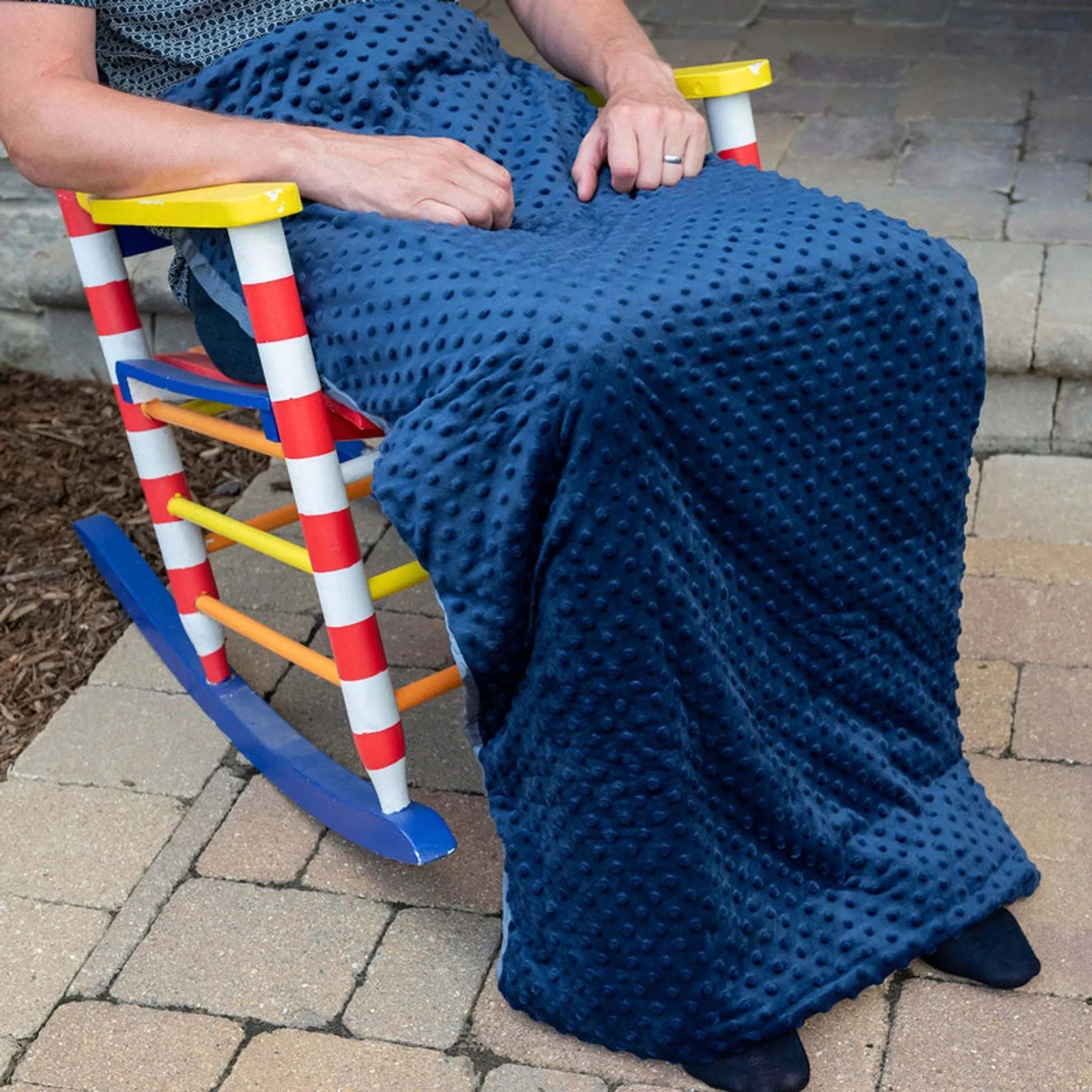 Weighted Lap Blanket, Sensory Blanket for Relaxation & Focus, 6 lbs 48x24 in. - Serenity Factory